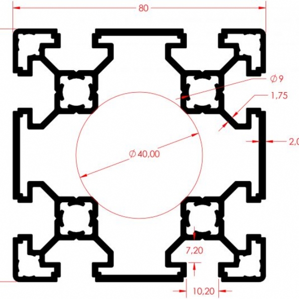 SIGMA PROFILE 80X80 K10 LIGHT