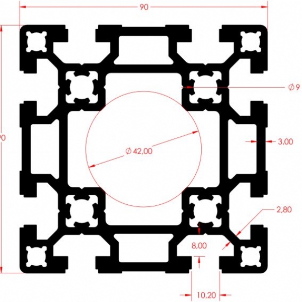 SIGMA PROFILE 90X90 K10 HEAVY