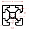 SIGMA PROFILE 40X40 K10 CLOSED