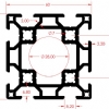 SIGMA PROFILE 60X60 K8 DOUBLE CHANNEL